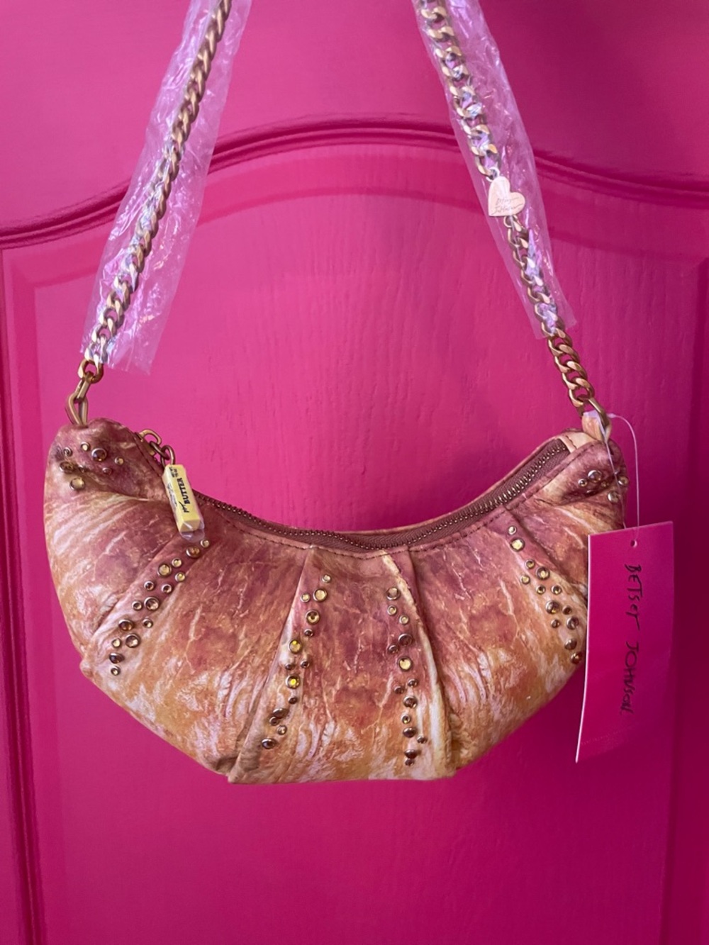 BETSEY JOHNSON CROISSANT CLUTCH - NEW
